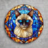 Cat Siamese Glass Suncatcher Worktop Saver